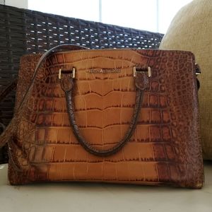 Michael Kors croco embossed satchel